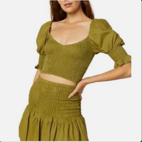 $262 MISA LOS ANGELES calla top in olive - Picture 3 of 4